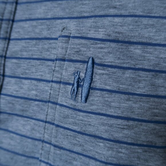 Johnnie-O Hangin' Out Gray Striped Polo (M) Soft! ⛳️ ⛳️ ⛳️  😎 - Picture 9 of 11